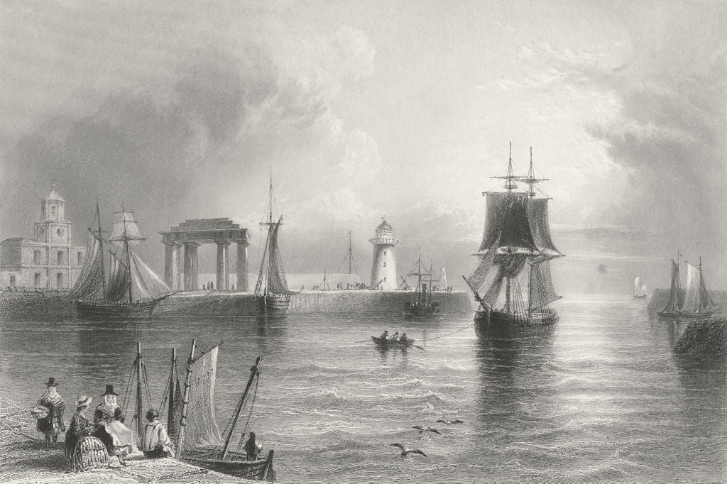 WALES. Holyhead. Finden Welsh Dress-Bartlett 1842 old antique print picture